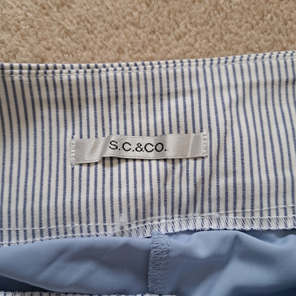 ❤️ S.C.& Co Pull On Skort Blue White Striped Stretch Skirt Women's Various Sizes - Picture 10 of 14